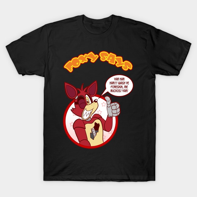 Foxy Says T-Shirt by pembrokewkorgi